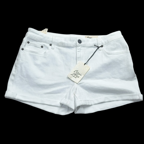 Cosmic Blue Love Shorts Womens 30 White Denim Stretch High Rise PCL020301WF - Picture 1 of 14